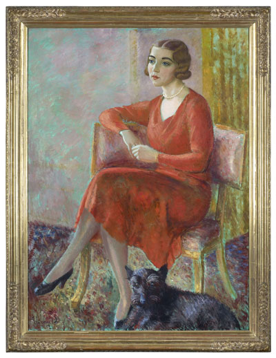 Prinsessan Ingrid målad av Isaac Grünewald 1932