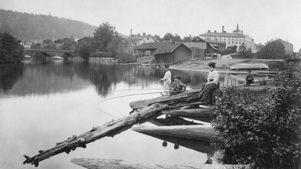 Åkroken i Sundsvall, cirka 1900. Foto: Ellen Palm