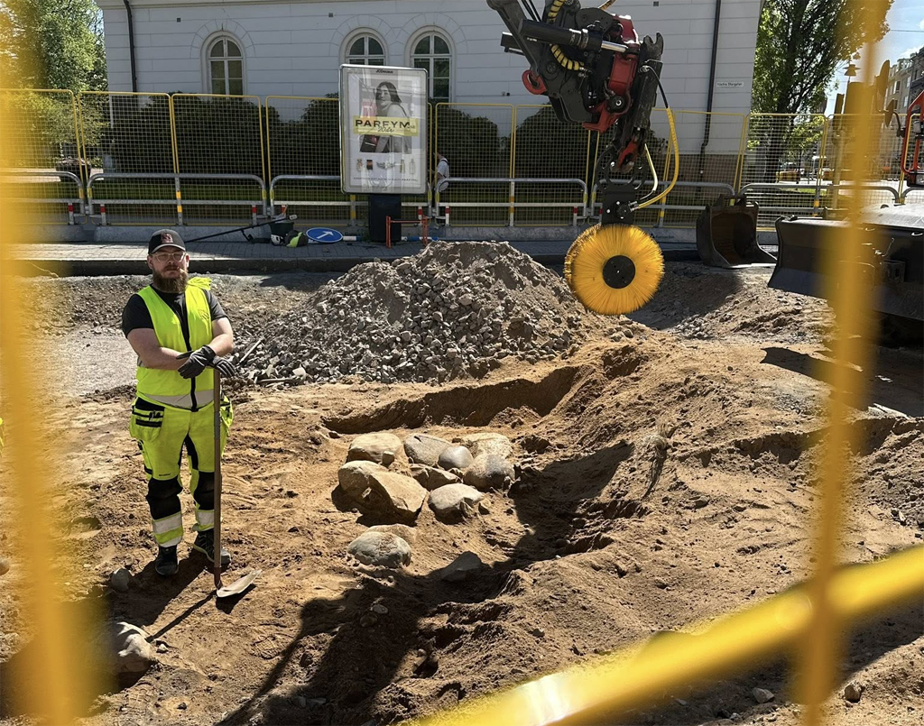 Utgrävning i Kyrkogatan. Foto: Jönköpings läns museum 