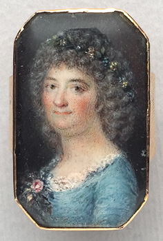 Miniatyrporträtt av Märta Helena Reenstierna (1753-1841), känd som "Årstafrun".