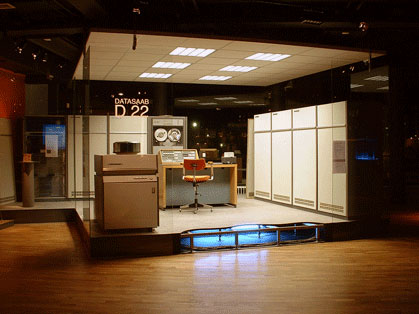 IT-ceums klassiska datorhall, byggd på Datasaab D22