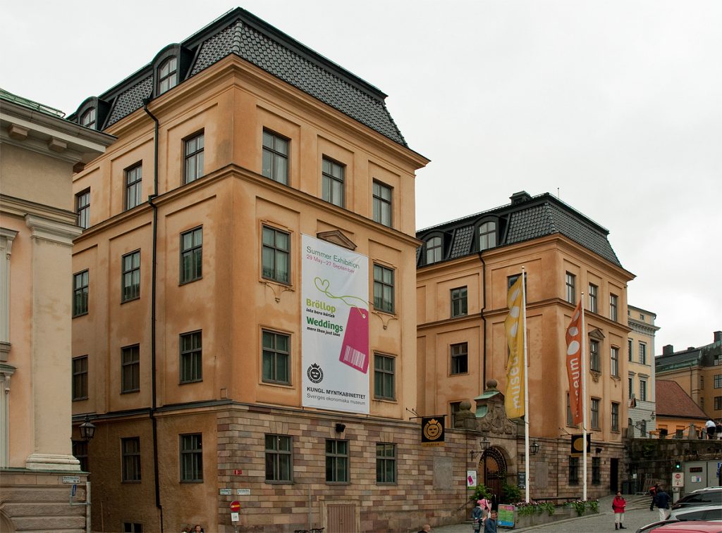 Kungliga Myntkabinettet. Foto: Sören Eriksson (Wikimedia Commons CC BY-SA 3.0)