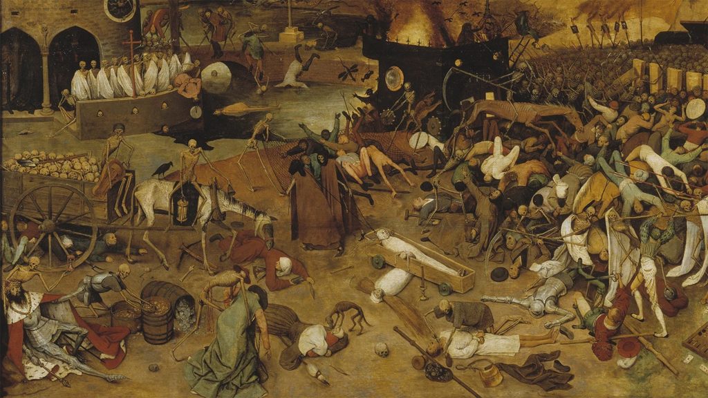 Pieter Brueghel den äldre: "Dödens triumf" (ca 1562), Museo del Prado, Madrid.