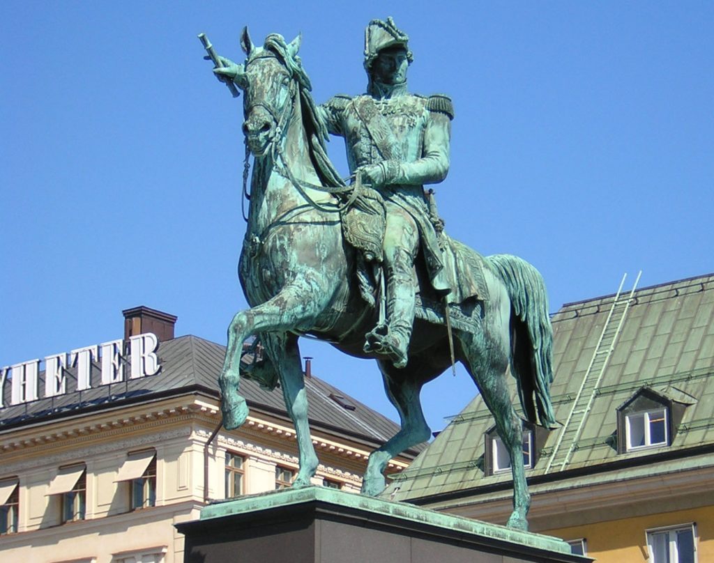 Karl XIV Johans staty på Slussplan i Stockholm. Wikimedia Commons (CC-BY-SA-3.0-migrated)