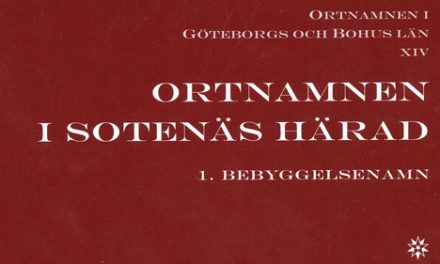 Ny bok om ortnamn i Bohuslän