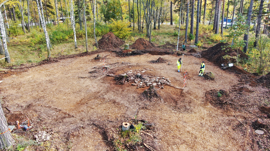 Utgrävningsplatsen vid Råslätt i Jönköping. Foto: Jönköpings läns museum