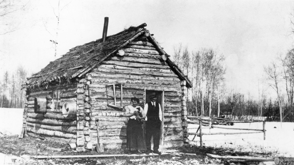 Svenska emigranter någonstans i USA, cirka 1920. Foto från TT Nyhetsbyråns bildarkiv