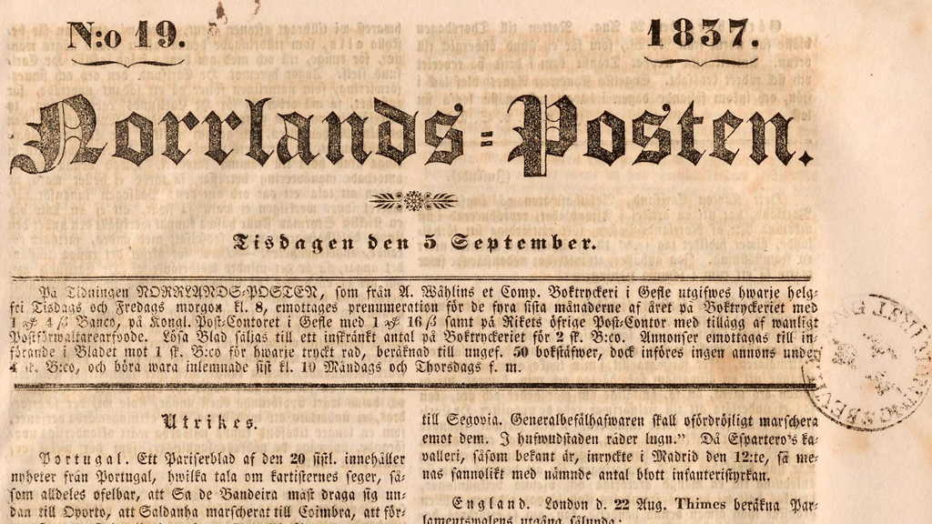 Svenska dagstidningar fram till 1906 fritt tillgängliga