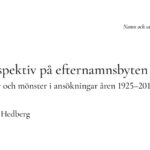 Perspektiv på efternamnsbyten 1925–2015